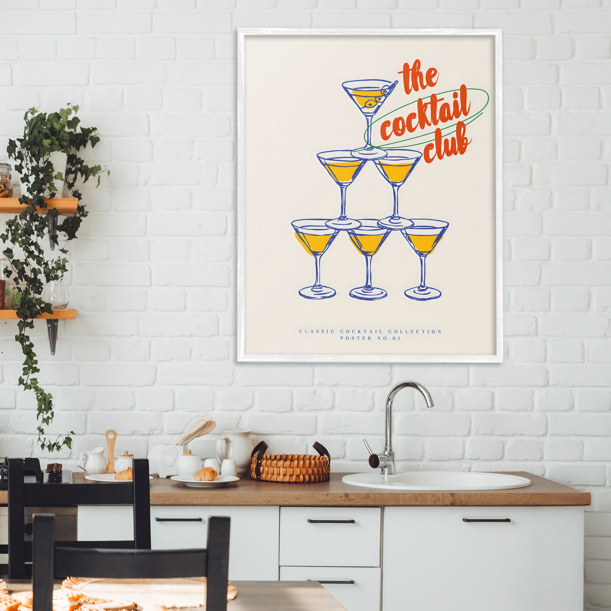 Stupell Industries Tower Toast Cocktail Club White Framed Giclee Art, design by The Prints Vibe