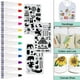 thumbnail image 5 of Baberos Para Pintar, Juego De 8 Baberos Blancos Con 12 Bolígrafos Textiles Y 3 Plantillas, Bandanas Impermeables Para Fiesta De Baby Shower (29 Cm X 24 Cm), 5 of 5