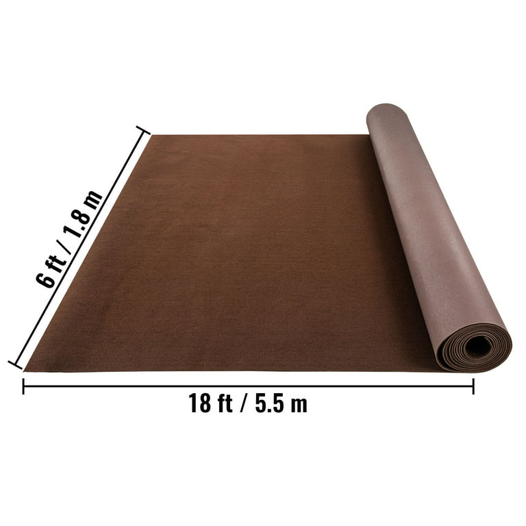 VEVORbrand Boat Carpet 6x18' Indoor Outdoor Marine Carpet Rug - Size  Optional - 32 oz. waterproof patio Anti-slide rug, Dark Brown