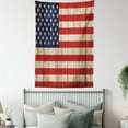 thumbnail image 4 of USA Tapestry, Fourth of July Independence Day Damaged Wooden Fence Looking Freedom Symbol, Wall Hanging for Bedroom Living Room Dorm Decor, 40W X 60L Inches, Cream Red Navy Blue, by Ambesonne, 4 of 5
