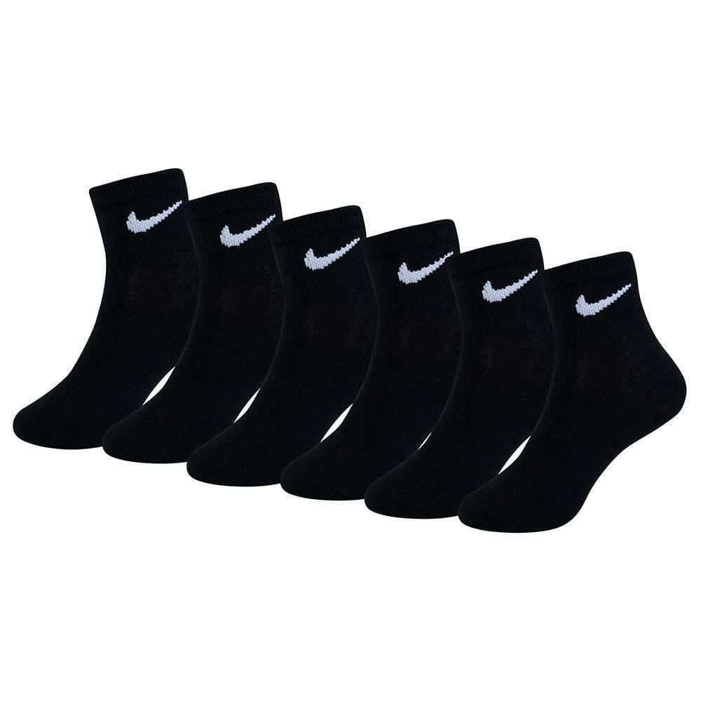 Nike Baby Boys Youth Ankle 6-Pack Black Socks, US Shoe Size 7C-10C, Sock Size 4-5 - Walmart.com