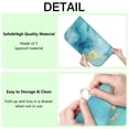 thumbnail image 4 of Blue and Gold Marble Wavy Veins Pattern Dish Drying Mat for Kitchen 1 Pack, Ultra Absorbent Microfiber Dishes Drainer Mats,18"x24", 4 of 4
