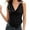 Black, variant on Women Summer Layering Tank Top With Metallic Sleeveless Blouse For Casual Outfits (Grey,S)