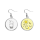 thumbnail image 1 of Contorno negro galletas helado Pendiente Sol Flor Pendiente Joyas Moda Unbranded M, 1 of 3