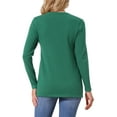 thumbnail image 3 of INSPIRE CHIC Women's Fall Winter Cozy Cable Knit Sweater Pullover Ribbed Loose Fit Casual Crewneck Top S Green, 3 of 6