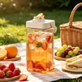 thumbnail image 6 of 1 Gallon Water Jug with Tap, Space-Saving Refrigerator Drink Dispenser, BPA-Free Plastic Cold Brew Pitcher for Lemonade Fruit Infusion at Home Gathering, 6 of 7
