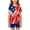 Blue, variant on Girls 4th of July Outift 2 Piece Sets Summer Short Sleeve Graphic T Shirt and Shorts Outfit Set(Red,7-8 Years)