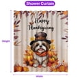 thumbnail image 5 of Happy Thanksgiving Shih Tzu Welcome Thankful Fall Autumn Pumpkin Shower Curtain Lion Dog Lover Gifts Waterproof Bathroom Bathtub Curtain - 02021, 5 of 5
