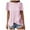 Pink, variant on Womens Fashion Short Sleeve Eyelet Tops Summer Casual Blouses Dressy Tops with Ruffle Hem (Black, XXL)