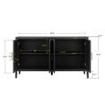 thumbnail image 6 of Aukfa Wood Sideboard Storage Cabinet with 4 Door for Entryway Living Room Hallway,Black, 6 of 8