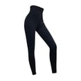 thumbnail image 4 of Pantalones de yoga cómodos para mujer BLESIY Leggings con control de abdomen Negro L, 4 of 8