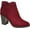 Burgundy Faux Suede, variant on Collection Jessica Tan Fashion Zipper Block Comfort Foam Booties 7.5