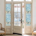 thumbnail image 2 of Beach Coastal Blue Window Privacy Film, Nautical Shell Starfish Coral Summer Static Cling UV Sun Blocking Heat Control Window Tint Day and Night, Non-Adhesive One Way Privacy Cover 17.7''x78.7'', 2 of 7