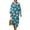 Blue and White - Palm Tree, variant on DISNIMO Women's Summer Maxi Dresses Monstera Print Long Shift Dress Casual Loose Dress 3/4 Sleeve V Neck Midi Dresses for Women, S