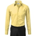 thumbnail image 2 of Berlioni Italy Men's Long Sleeve Solid Premium Dress Shirt, 2 of 4
