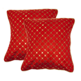 thumbnail image 1 of Housse de Coussin à Paillettes Rouges avec des Imprimés Inspirés de la Nature et une Élégance Globale, 1 of 2