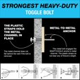 thumbnail image 4 of toggler Snaptoggle BC Toggle ancla, acero galvanizado, Canal, fabricado en EE. UU, 3/20.3 cm a 2 – 1, 4 of 7
