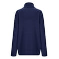 thumbnail image 5 of XFLWAM Women's Turtleneck Oversized Sweaters 2022 Fall Long Batwing Sleeve Spilt Hem Tunic Pullover Sweater Knit Tops Dark Blue L, 5 of 6