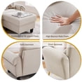 thumbnail image 5 of Jarenie Linen Sectional Sofa Living Room Set Beige, 5 of 7