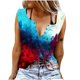 thumbnail image 1 of Blusa sin mangas con cuello en V y estampado informal a la moda para mujer Fridja  gh7195, 1 of 5
