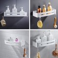 thumbnail image 3 of Estante de baño, organizador de estante de ducha sin clavos, cesta autoadhesiva de aluminio a prueba de óxido para accesorios de cocina y baño JFHHH pequeña, 3 of 5