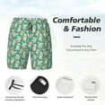 thumbnail image 3 of Balery SHIBA WITH FLORAL Mens Swim Trunks Swim Shorts for Men Quick Dry Inseam Beach Shorts with Compression Liner Pocket-Large, 3 of 9