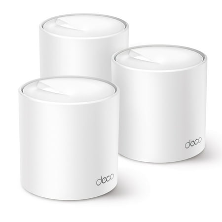 TP-Link AX2700 W-Fi 6 Dual-Band AI-Driven Home Mesh Router System, Replaces Individual Routers and Extenders, Connects over 150 devices, Indoor coverage up to 6,300 sq. ft., - Deco W8100 (3-pack)