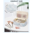 thumbnail image 2 of Bolsa de maquillaje de viaje Relavel Small Floral con compartimento para brochas, 2 of 7