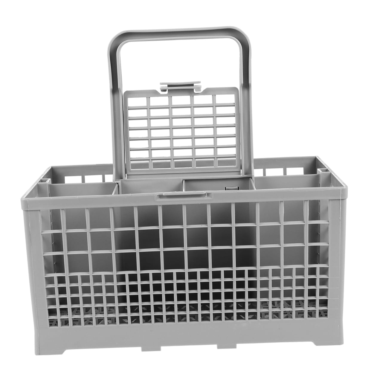 ULTNICE Universal Grey Kitchen Dishwasher Basket Organizer with Drainage for Convenient Cutlery Storage