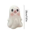 thumbnail image 6 of Shoreew Halloween Ghost Figurine Pink Bubble Gum Ghost Statue Resin Tabletop Ornament for Home Office Shelf Tiered Tray Decor, 6 of 7