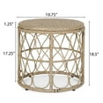 thumbnail image 6 of Montserrat Wicker Outdoor Side Table, Light Brown, 6 of 6