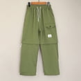 thumbnail image 6 of Women's Zip Off Convertible Straight Leg Cargo Pants, Two in One Long Pants to Shorts with Detachable Hem, Lightweight Travel Hiking Trousers for Outdoor, Breathable Army Green XXXXL, 6 of 7