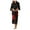 Brick Red, variant on Women Robe Luxurious Satin Floral Kimono Robe Cool Sensation 3/4 Sleeve Long Casual Home Wear Bathrobe Sleepwear Womens Nightgowns Green One Size