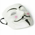 thumbnail image 3 of 3 Pack of Anonymous Hacker Mask Vendetta White Mask Costume for Holiday Cosplay Parties - One Size Fit All Design Use, 3 of 7