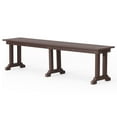 thumbnail image 6 of WestinTrends 65" Outdoor Dining Trestle Bench, All Weather Resistant hdpe Patio Seat, Dark Brown, 6 of 9