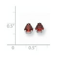thumbnail image 2 of 14K White Gold Earring Stud Women'S Garnet Center Stone Mounting Trillion Red 6 mm 5, 2 of 2