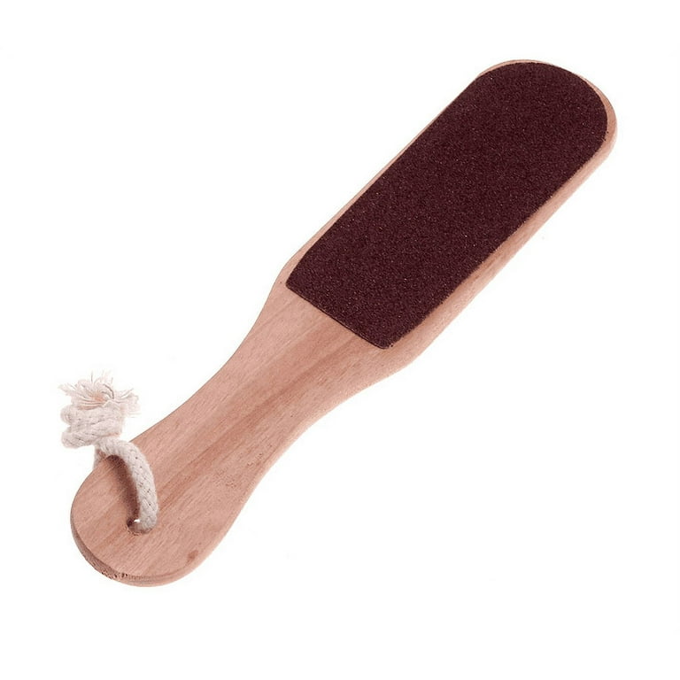 YAWALL Foot File Wooden Pedicure Feet Scrubber with Handle for Callus, Dry,  and Dead Skin Removal Heel Scraper for Feet, Hands, and Body Exfoliation