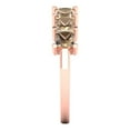 thumbnail image 4 of 2.03 ct Brilliant Princess Cut Synthetic Yellow Moissanite 18K Rose Gold Eternity Band SZ 5, 4 of 6
