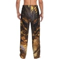 thumbnail image 6 of Cauagu Cool Black Gold Dragon Mens Pajama Pants Sleep & Lounge Pants,PJ Bottoms with Pockets-Small, 6 of 7
