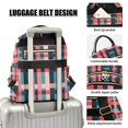 thumbnail image 3 of FORMRS Mini Backpack Purse for Women Travel Daypack Casual Shoulder Bag, Red Teal Stripes, 3 of 7