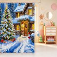 thumbnail image 2 of Manfei Cute Christmas Tree Shower Curtain 72Wx72L,Xmas Holiday Season Bathroom Curtain, 2 of 5