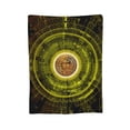 thumbnail image 7 of DouZhe Ultra-Soft Micro Fleece Lightweight Flannel Bed Blanket, Gold Bitcoin Blockchain Cryptocurrency Print Cozy Warm Throw Blankets, 50"x40", 7 of 7