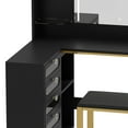 thumbnail image 2 of DEXTRUS 5 Drawers Makeup Vanity Set with LED Mirror & USB Charging for Adult, Black, 2 of 10