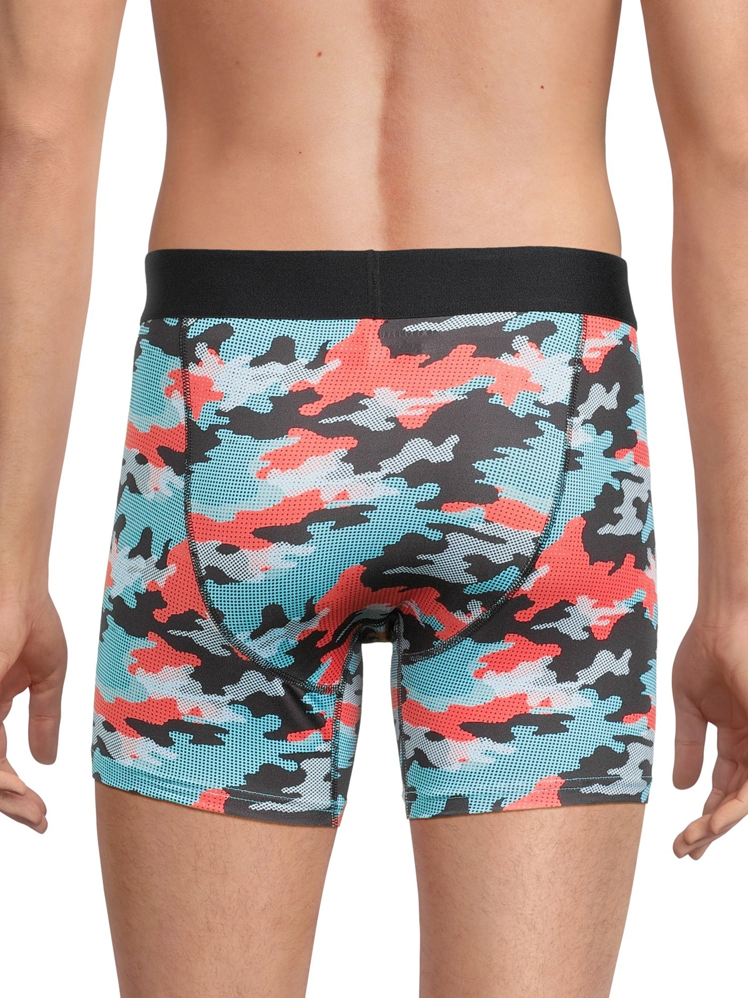 No Boundaries Men's Tag-Free Printed Stretch Boxer Briefs, 3-Pack, Sizes S-3XL