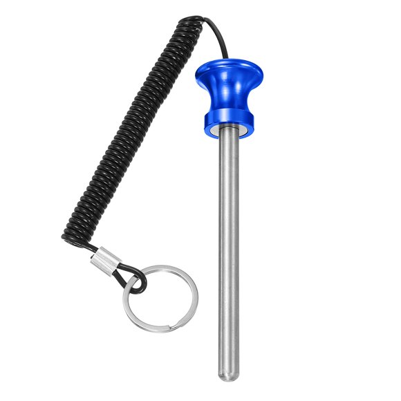 Uxcell Weight Stack Pin, Weight Gym Pin Strength Training Equipment Replacement with Pull Rope for Home Gym Club Blue 0.4 x 4.7 Inch