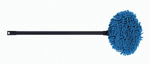 Carrand 93210 Long Chenille Microfiber Wash Mop With 48' Extension Pole , Black