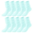 thumbnail image 1 of 5 Pairs Soild Color Socks Women Thigh High Boot Socks Soft Scrunch Socks, 1 of 4