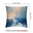 thumbnail image 4 of Acheng Gold and Blue Abstract Art Short Plush Pillowcase Set of 2 White, 4 of 7