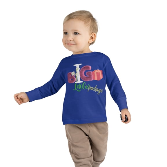 Rabbit Skins Big Gift Little Package Toddler Long Sleeve Tee
