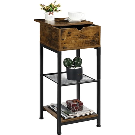 Tall Side Ru tic Farmhou e , Telephone with Storage Shelve , Night tand ...